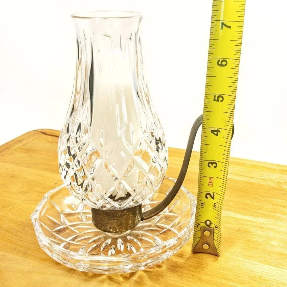 Vintage European Collection Lead Crystal Hurricane Globe Chamber Candlestick